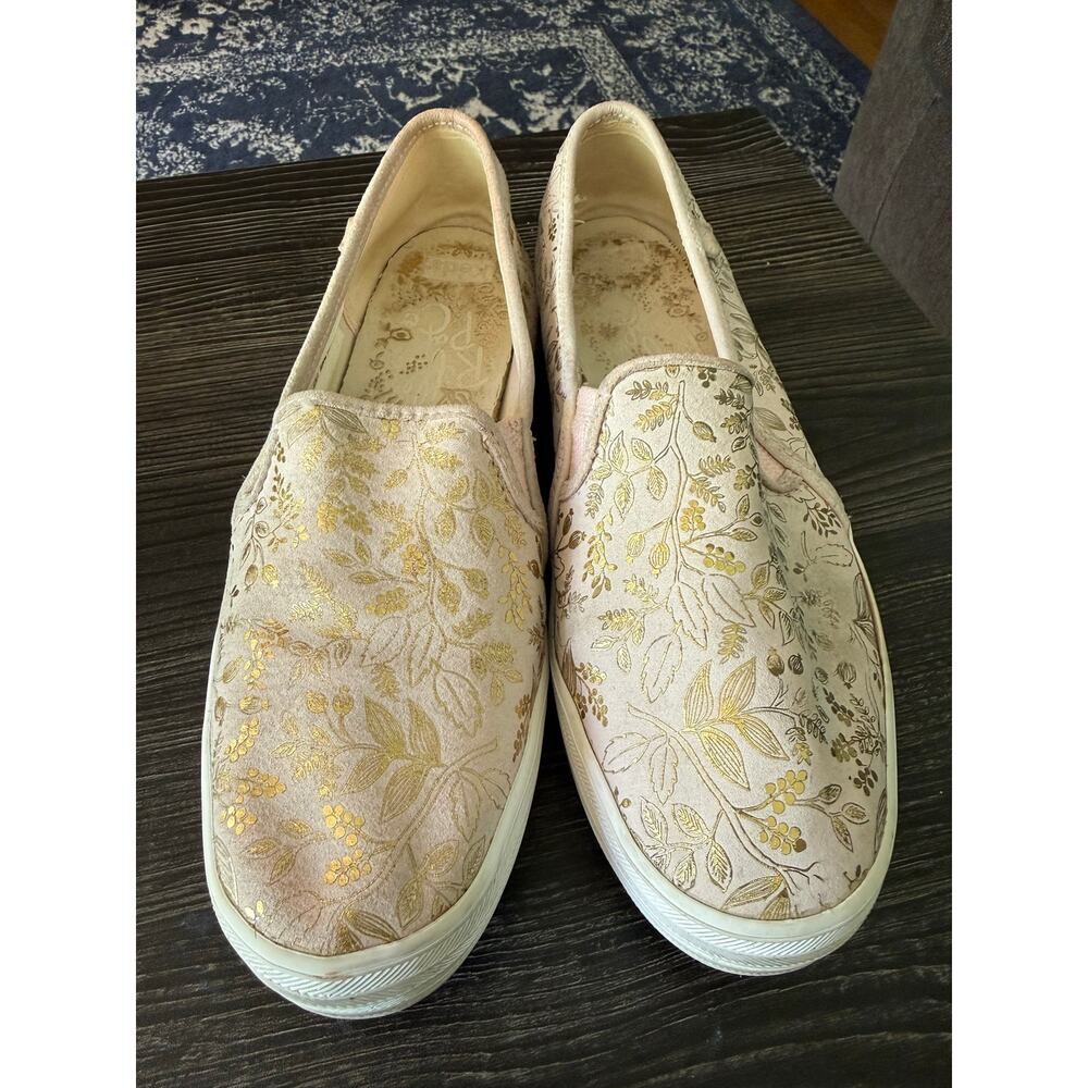 Keds x Rifle Paper Co. Triple Decker Blush Pink Floral Platform Sneakers Sz. 11